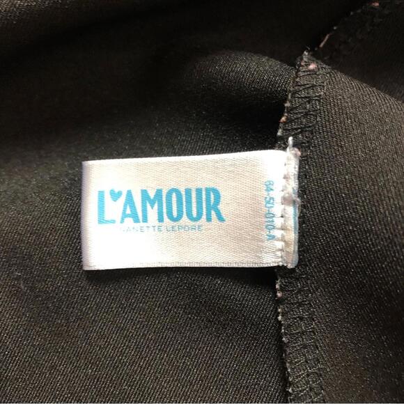 L❤️Amour Nanette Lepore Women’s Black Dress Sleeveless Hot Pink Accent - Picture 8 of 9